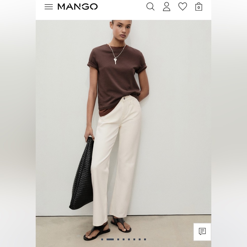 MANGO Havana2 High Waist Straight Leg Jeans, size 14